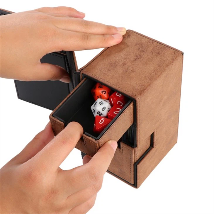 Leather Commander Card Deck Box